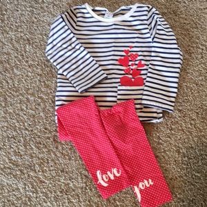 Carter’s 4t shirt and leggings set